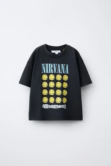Футболка с эффектом потертости и принтом NIRVANA ®