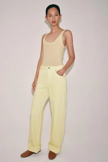 Zara Джинсы багги со средней посадкой — коллекция ZARA «ZW» купить с доставкой.