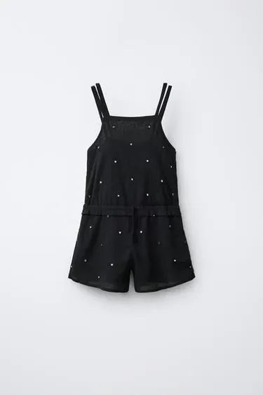 Zara Короткий комбинезон с зеркальным декором