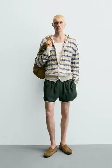 Zara Кардиган с косами и капюшоном купить с доставкой.