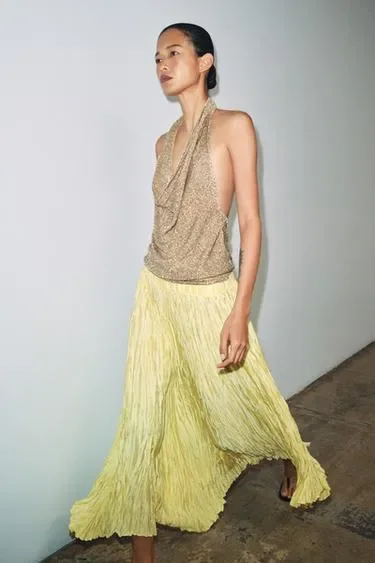 Zara Длинная плиссированная юбка — коллекция ZARA «ZW»