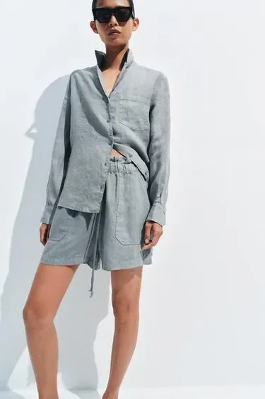Льняные шорты — коллекция ZARA «ZW»