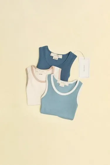 Zara «Timeless» - набор из трех футболок с контрастными деталями- Заказать в России