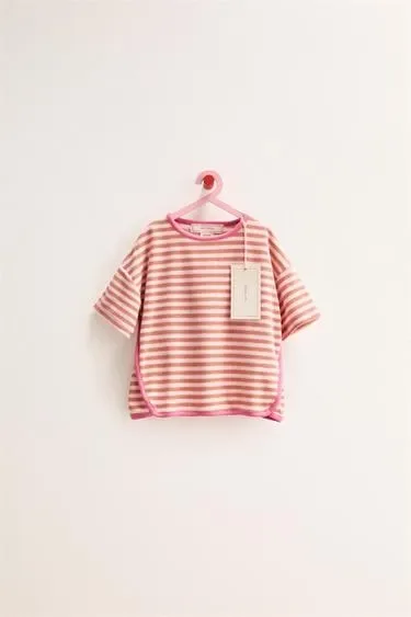 Zara «Timeless» - футболка с полосатым полотенцем- Заказать в России