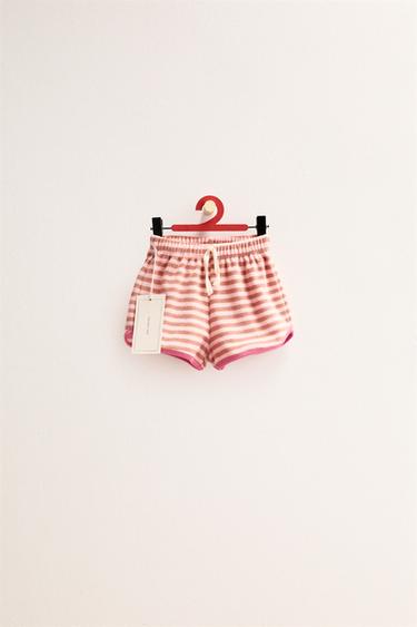 ZARA «TIMELESS» — шорты из махровой ткани в полоску