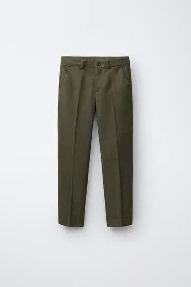Zara Брюки из хлопка и льна