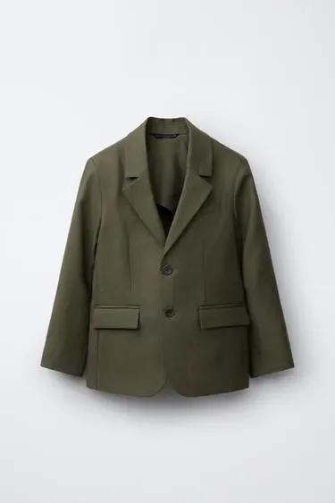 Zara Костюмный блейзер из хлопка и льна