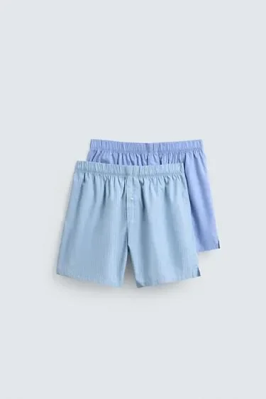 Zara Набор из двух трусов-боксеров из поплина