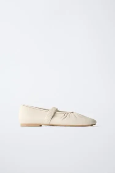 Zara Кожаные балетки