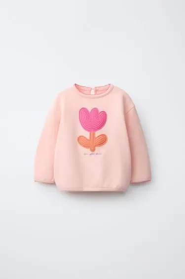 Zara Толстовка с вышивкой цветов