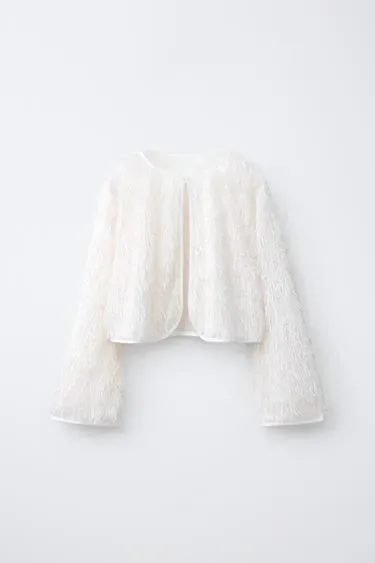 Zara Куртка с бахромой