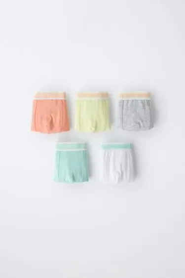 Zara 6-14 лет/набор из пяти боксеров с надписью