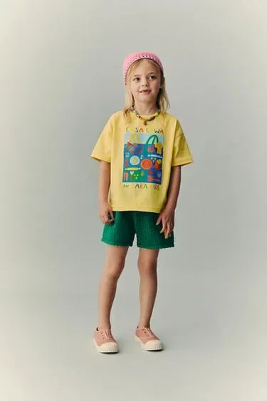 Трикотажные шорты Casa Lawa X Zara Kids с лимоном- Заказать в России