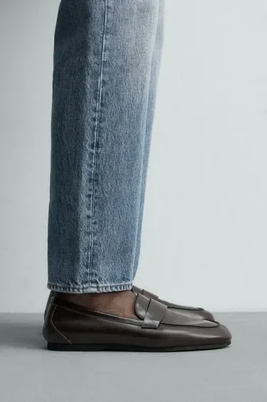 Лоферы из кожи с планкой и подошвой Vibram® Zara «Aaron Levine»- Заказать в России