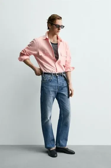 Джинсы прямого кроя  Zara «Aaron Levine»- Заказать в России