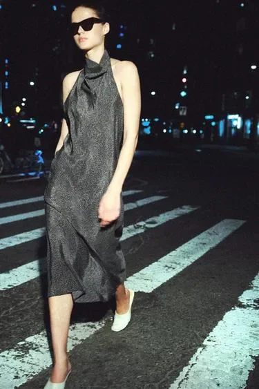 Платье халтер в горошек — коллекция ZARA «ZW»