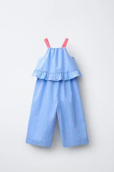 Zara Длинный комбинезон в полоску