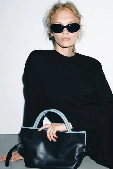 Zara Кожаная сумка с клапаном