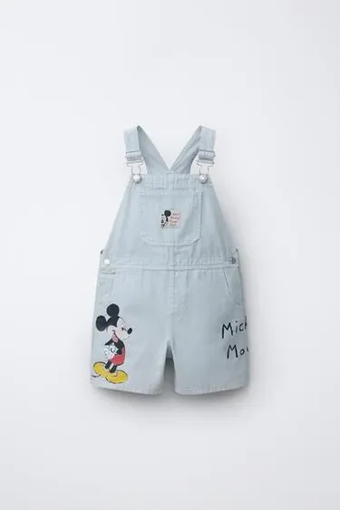 Zara Короткий комбинезон из хлопка в полоску «микки маус» © DISNEY