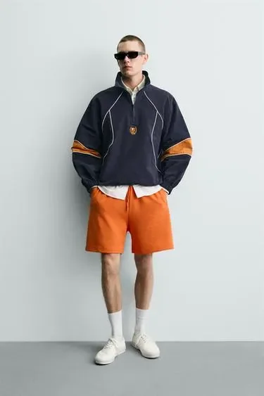 Zara Шорты-джоггеры  из ткани интерлок