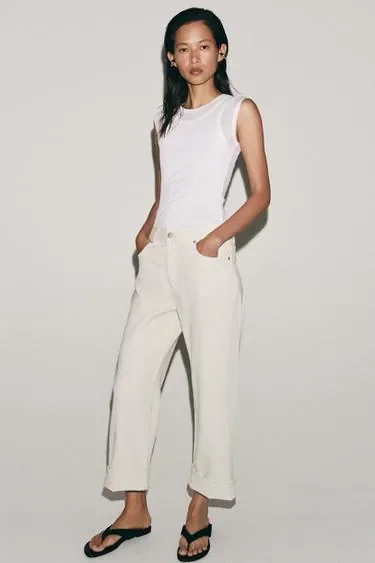 Zara Джинсы багги с низкой посадкой — коллекция ZARA «ZW» купить с доставкой.