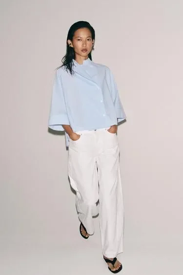 Рубашка в полоску асимметричного кроя — коллекция ZARA «ZW»