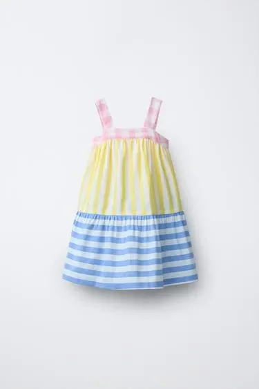 Zara Платье в полоску и клетку CASA LAWA X ZARA KIDS