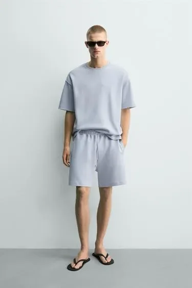 Zara Шорты-джоггеры  из ткани интерлок