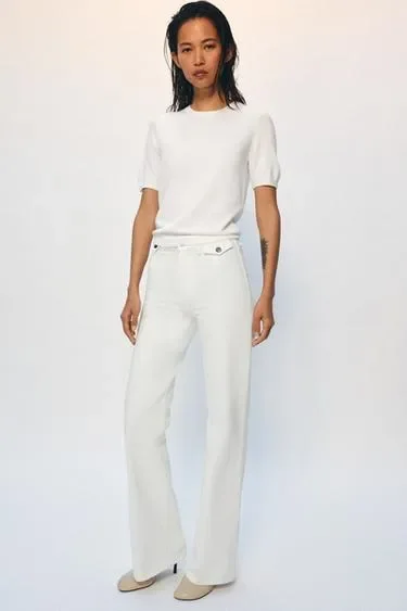 Zara Джинсы клёш с высокой посадкой — коллекция ZARA «ZW»
