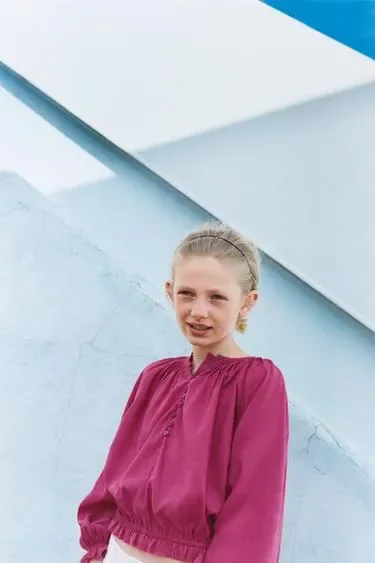 Zara Блуза с защипами и рами