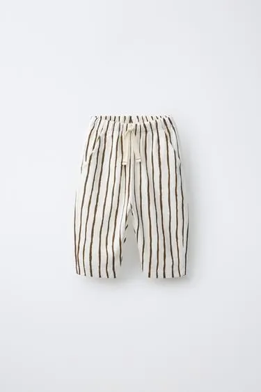 Zara Брюки бэгги в полоску