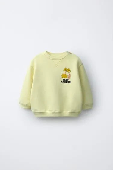 Zara Толстовка с принтом «пальма» купить с доставкой.