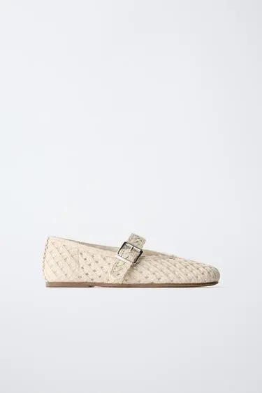 Zara Балетки из рафии купить с доставкой.