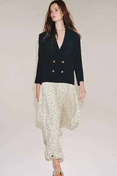 Драпированные брюки с принтом — коллекция Zara «Zw»