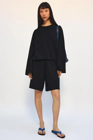 Zara Футболка реглан с длинными рукавами купить с доставкой.