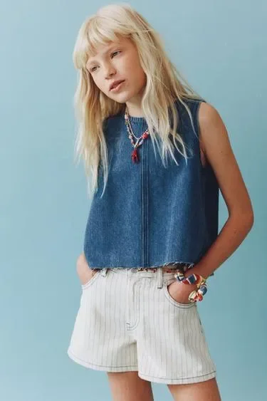 Zara Джинсовый топ