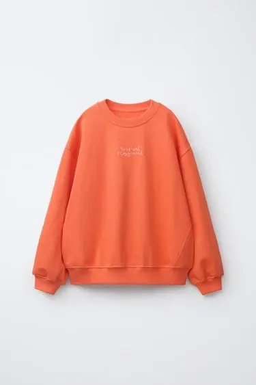 Zara Толстовка с вышитой надписью