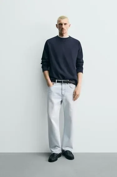 Zara Джинсы прямого кроя длиной до щиколотки