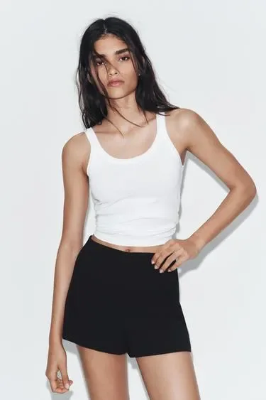 Zara Шорты с высокой посадкой купить с доставкой.