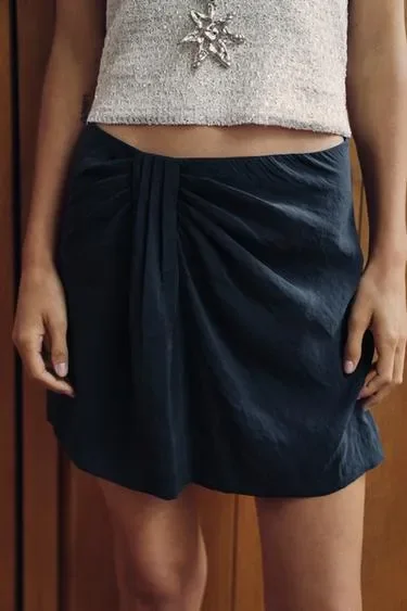 Zara Юбка-шорты с драпировкой