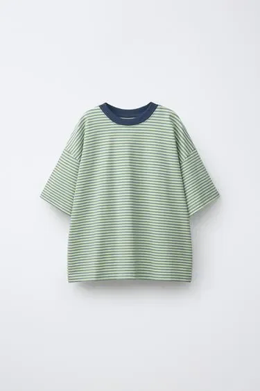 Zara Футболка HEAVY WEIGHT в полоску