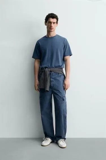 Zara Футболка среднего веса с коротким рукавом купить с доставкой.