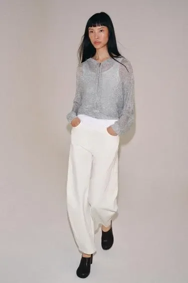 Zara Худи с металлизированной нитью