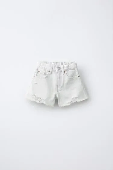 Zara Джинсовые шорты с разрезами