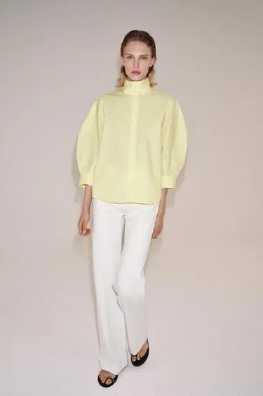 Рубашка с объемными рукавами коллекция Zara «Zw»