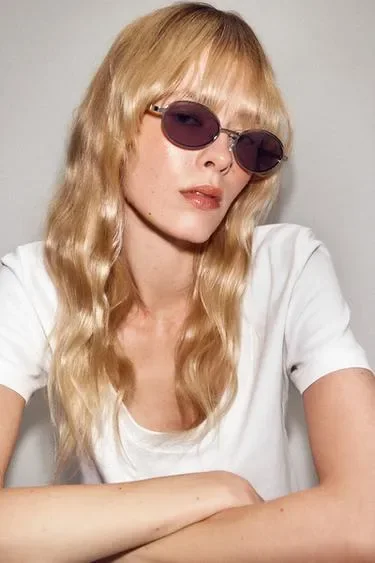 Zara Металлические овальные солнцезащитные очки