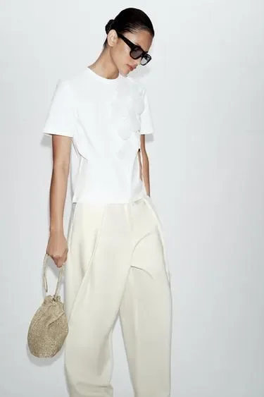 Zara Сумка-мешок с металлическим блеском