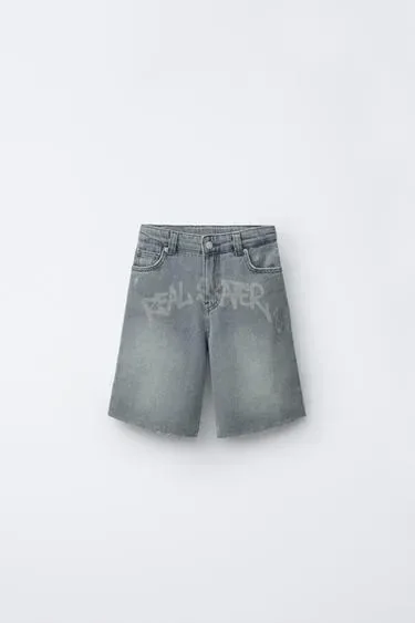 Zara Джинсовые шорты SKATE купить с доставкой.