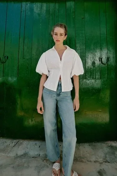 Zara Джинсы Z1975 прямого кроя с высокой посадкой