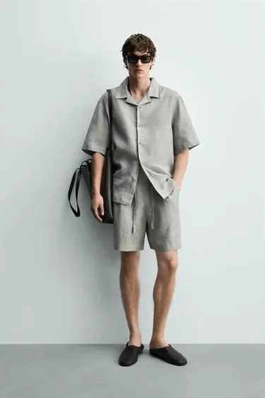 Zara Шорты  из 100% льна